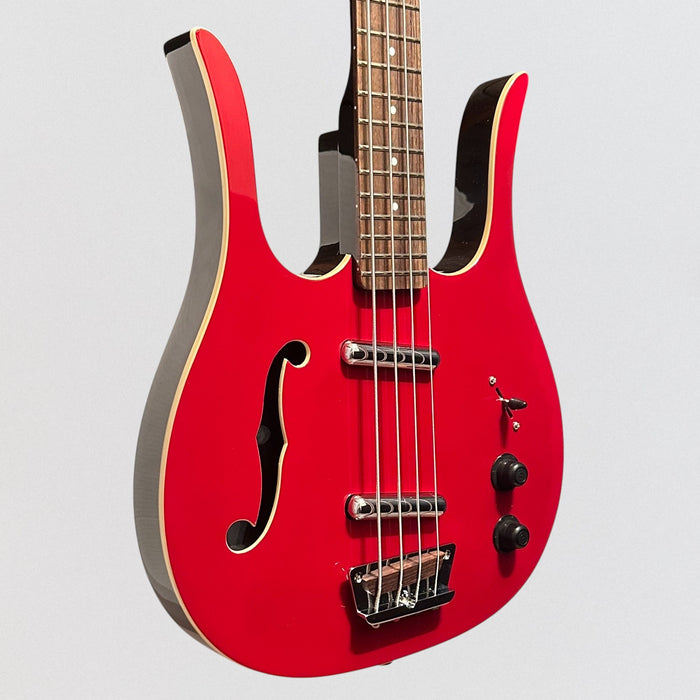 Danelectro Longhorn 4 String Electric Bass Guitar - Red