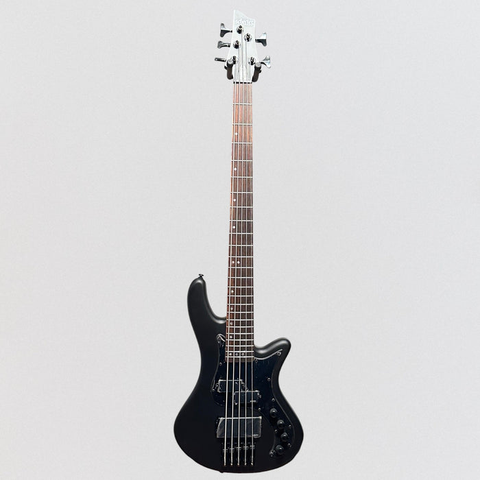 Schecter Guitar Research Stiletto Stealth-5 5 String Electric Bass Guitar - Satin Black
