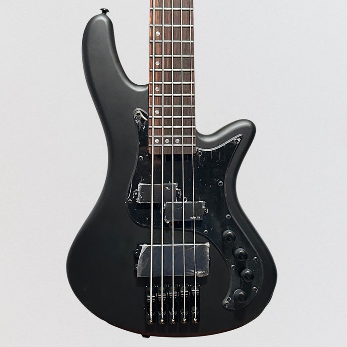 Schecter Guitar Research Stiletto Stealth-5 5 String Electric Bass Guitar - Satin Black