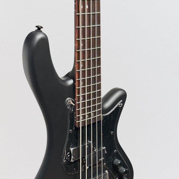 Schecter Guitar Research Stiletto Stealth-5 5 String Electric Bass Guitar - Satin Black