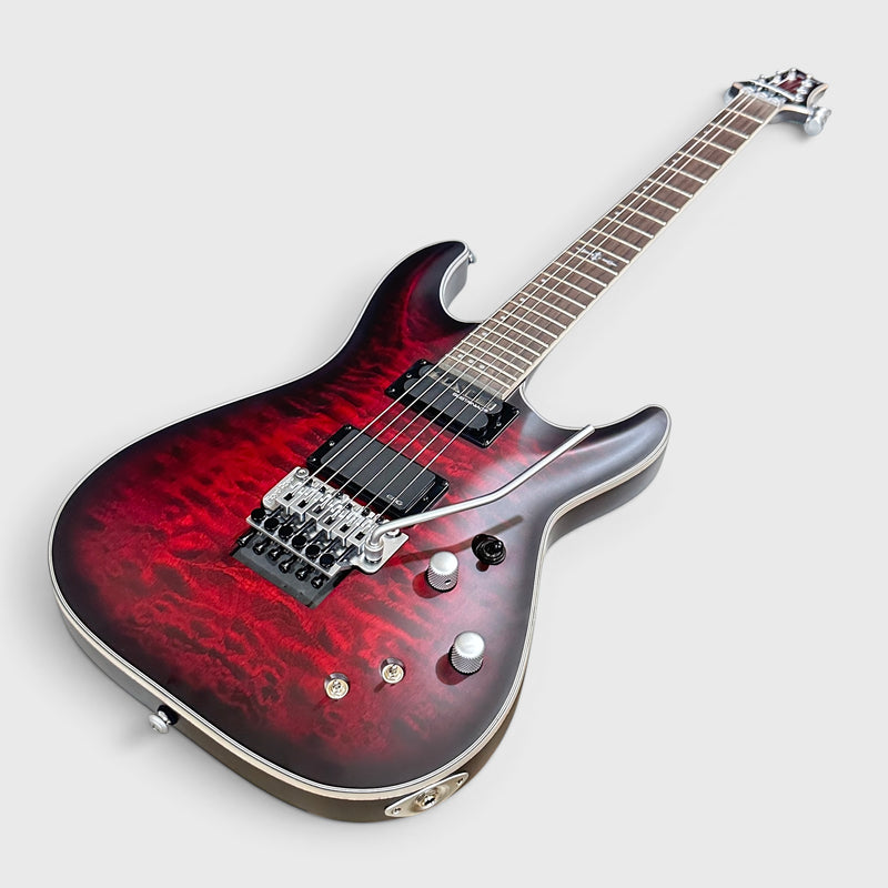 Schecter Guitar Research C-1 Platinum FR S Electric Guitar - Satin Crimson Red Burst