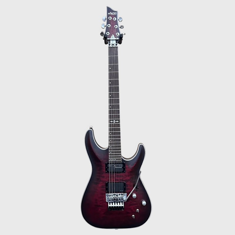 Schecter Guitar Research C-1 Platinum FR S Electric Guitar - Satin Crimson Red Burst