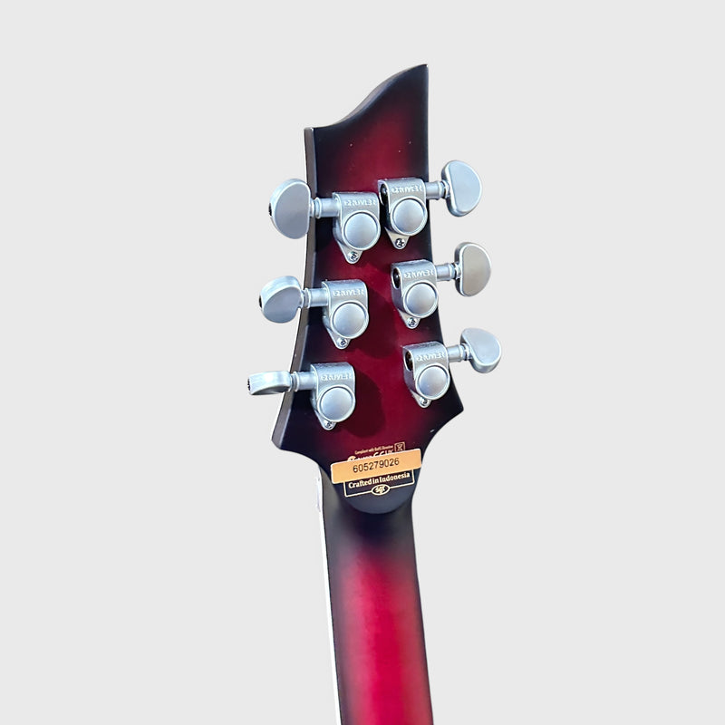 Schecter Guitar Research C-1 Platinum FR S Electric Guitar - Satin Crimson Red Burst