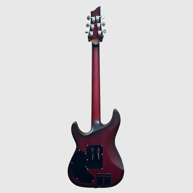 Schecter Guitar Research C-1 Platinum FR S Electric Guitar - Satin Crimson Red Burst