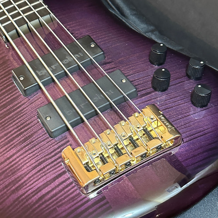 Spector Euro 5 LT Weight Relieved 5 String Electric Bass Guitar - Violet Fade Gloss