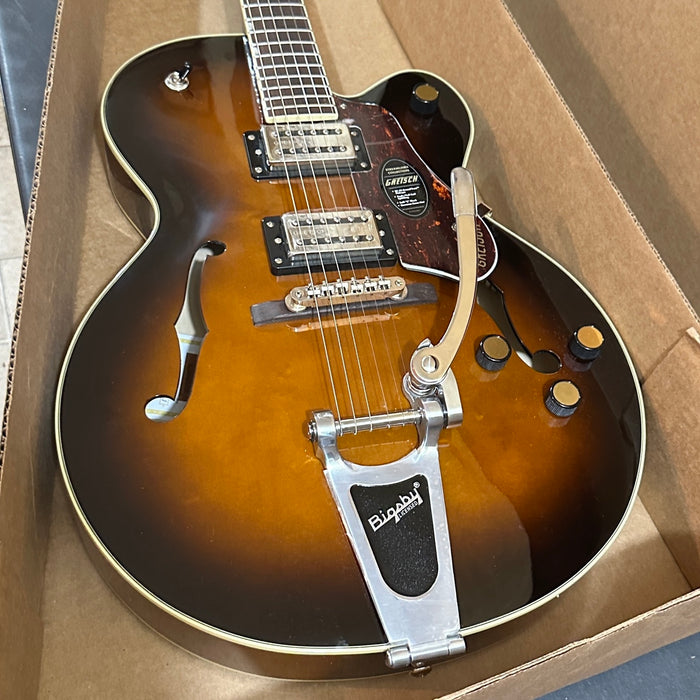 Gretsch G2420T Streamliner Hollow Body Single-Cut w/ Bigsby Electric Guitar - Robusto Burstllic