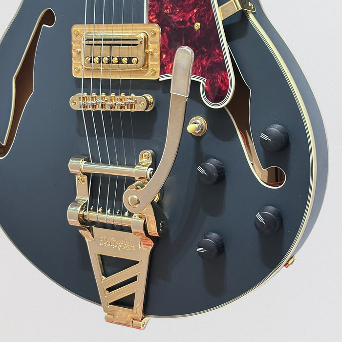 D'Angelico Deluxe Bobby Weir 3 Semi Hollow Body Electric Guitar - Matte Stone