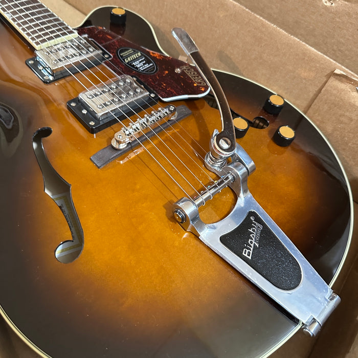 Gretsch G2420T Streamliner Hollow Body Single-Cut w/ Bigsby Electric Guitar - Robusto Burstllic