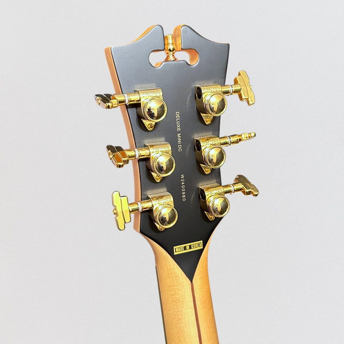 D'Angelico Deluxe Mini DC Semi Hollow Body Electric Guitar - Satin Honey