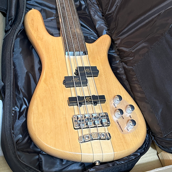 Warwick RockBass Streamer NT 4-string Fretless Electric Bass Guitar - Natural