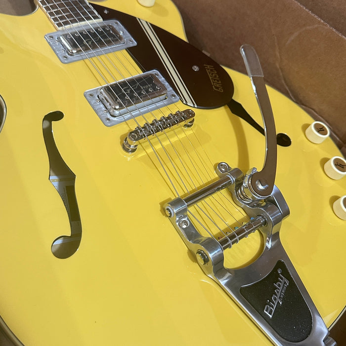 Gretsch G2604T Limited Edition Streamliner Rally II Center Block w/ Bigsby Semi Hollow body Electric Guitar Two-Tone Bamboo Yellow/Copper Metallic