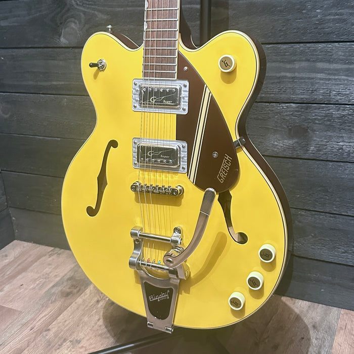 Gretsch G2604T Limited Edition Streamliner Rally II Center Block w/ Bigsby Semi Hollow body Electric Guitar Two-Tone Bamboo Yellow/Copper Metallic