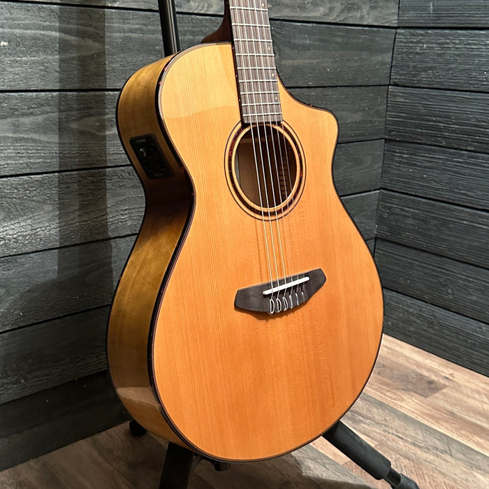 Breedlove Pursuit Exotic S Concert CE Nylon String Acoustic-Electric Guitar - Natural Amber