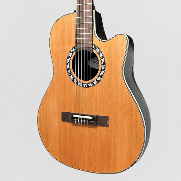 Ovation 1773AX-4-G Pro Series Mid-Depth Nylon-String Classical Acoustic-Electric Guitar - Natural