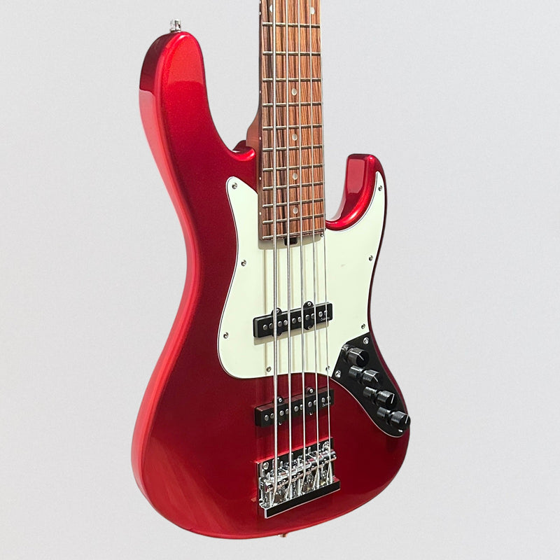 Sadowsky MetroExpress 22-Fret Will Lee Artist Line Bass Morado Board 5-String Electric Bass Guitar - Candy Apple Red