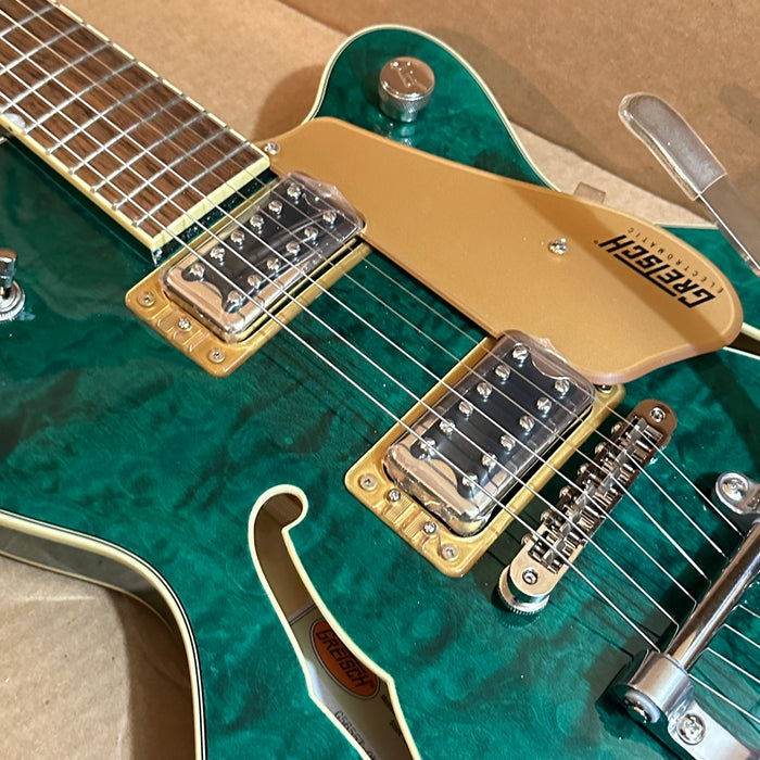 Gretsch G5655TQM Electromatic Center Block Jr. Single-Cut with Bigsby Electric Guitar Green