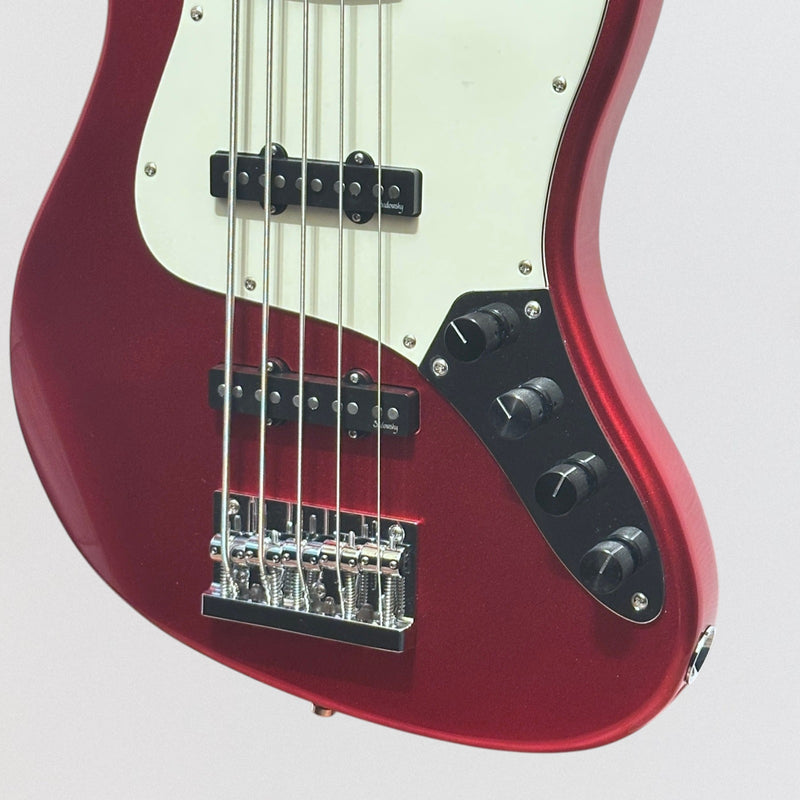 Sadowsky MetroExpress 22-Fret Will Lee Artist Line Bass Morado Board 5-String Electric Bass Guitar - Candy Apple Red