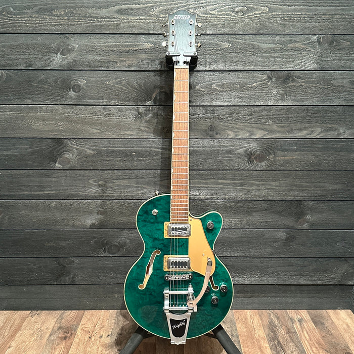 Gretsch G5655TQM Electromatic Center Block Jr. Single-Cut with Bigsby Electric Guitar Green