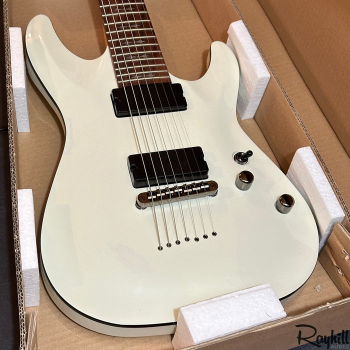 Schecter Demon-7 White 7 String Electric Guitar B-Stock