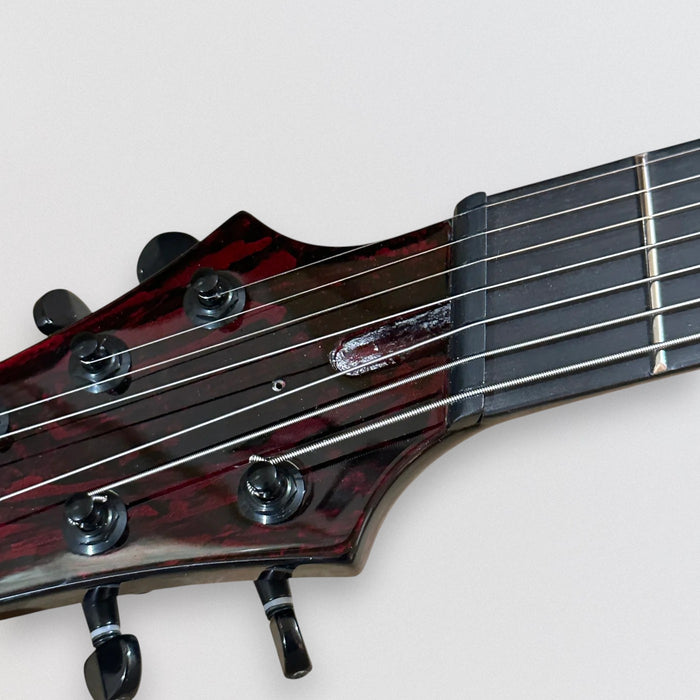 Schecter C-7 Multiscale Silver Mountain Electric Guitar - Blood Moon