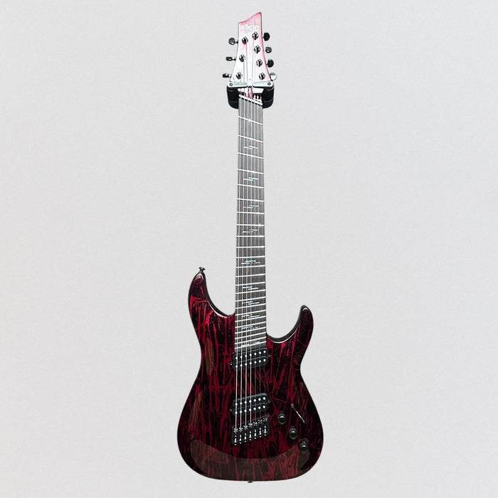 Schecter C-7 Multiscale Silver Mountain Electric Guitar - Blood Moon