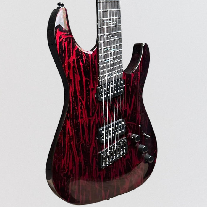 Schecter C-7 Multiscale Silver Mountain Electric Guitar - Blood Moon