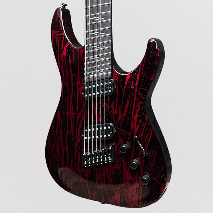 Schecter C-7 Multiscale Silver Mountain Electric Guitar - Blood Moon