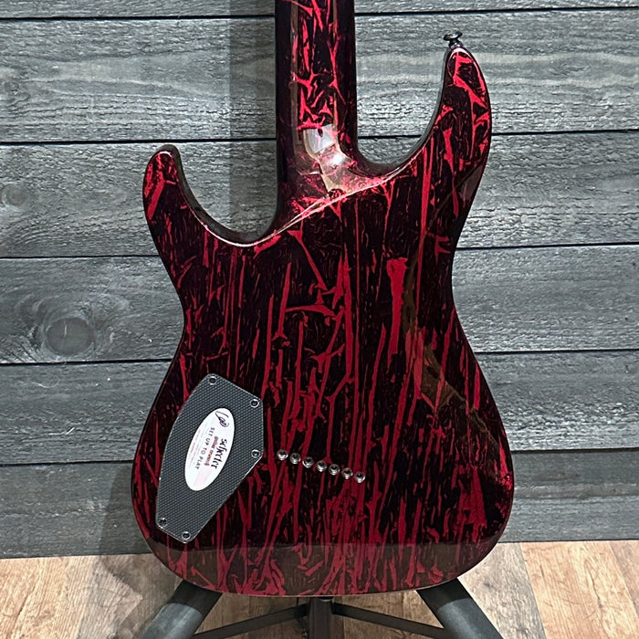 Schecter C-7 Multiscale Silver Mountain Electric Guitar - Blood Moon