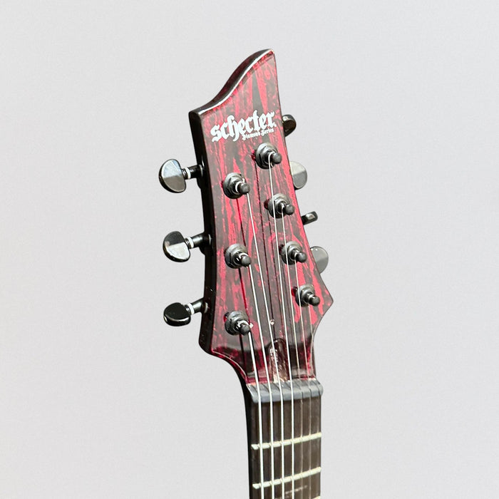 Schecter C-7 Multiscale Silver Mountain Electric Guitar - Blood Moon