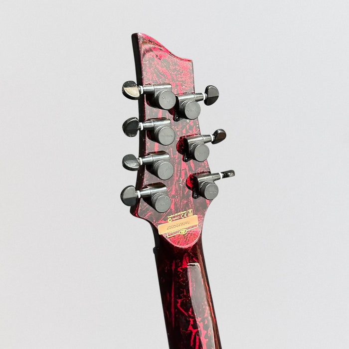 Schecter C-7 Multiscale Silver Mountain Electric Guitar - Blood Moon