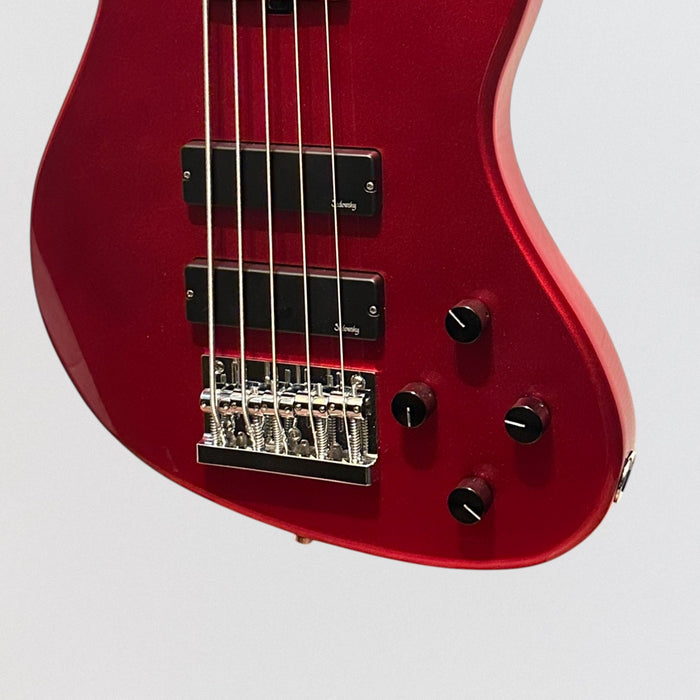Sadowsky MetroExpress 24-Fret Modern Morado Board 5-String Electric Bass Guitar - Candy Apple Red