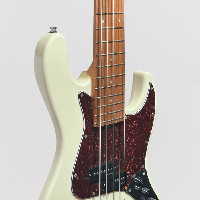 Sadowsky MetroExpress 21 Fret Hybrid PJ 5 String Maple Board Electric Bass Guitar - Olympic White