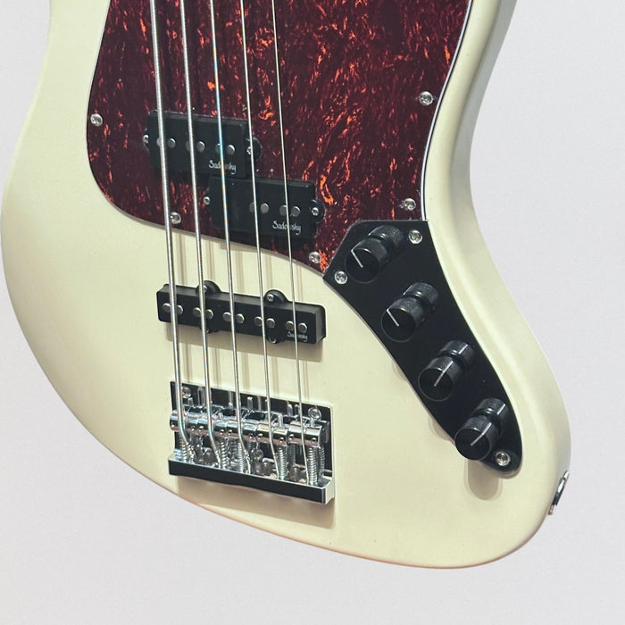 Sadowsky MetroExpress 21 Fret Hybrid PJ 5 String Maple Board Electric Bass Guitar - Olympic White