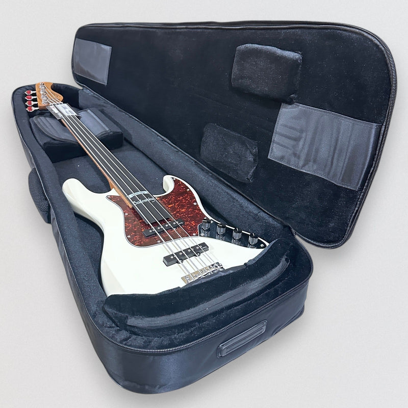 Sadowsky MetroExpress Vintage JJ Morado Board 4 String Fretless Electric Bass Guitar - White