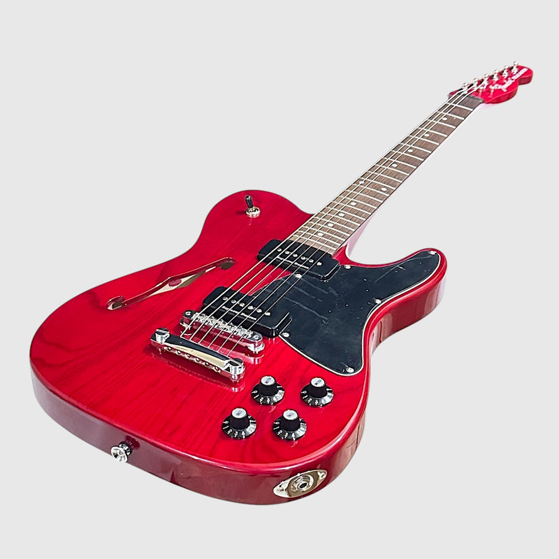 Fender Jim Adkins JA-90 Telecaster Thinline Semi Hollow-body Electric Guitar 2025 - Crimson Red Transparent