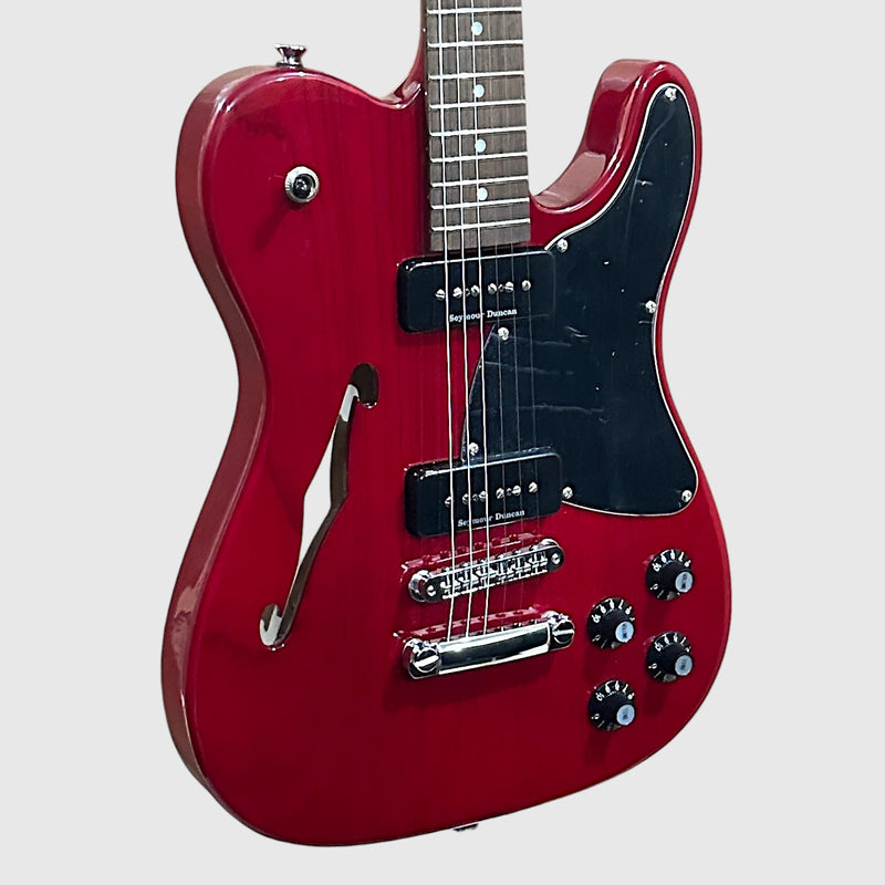 Fender Jim Adkins JA-90 Telecaster Thinline Semi Hollow-body Electric Guitar 2025 - Crimson Red Transparent