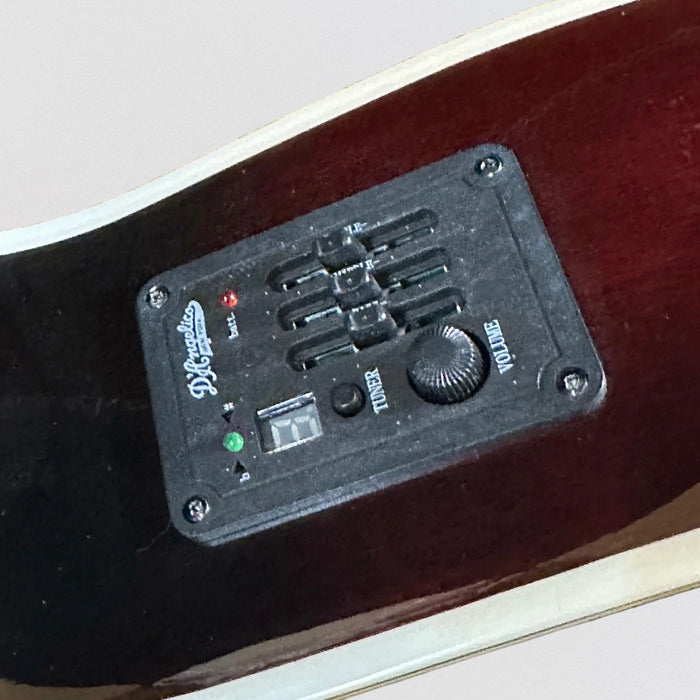 D'Angelico Premier Tammany Orchestra Acoustic-Electric Guitar - Trans Black Cherry Burst