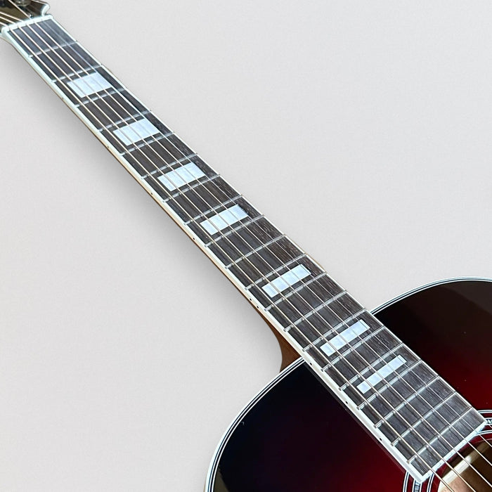 D'Angelico Premier Tammany Orchestra Acoustic-Electric Guitar - Trans Black Cherry Burst