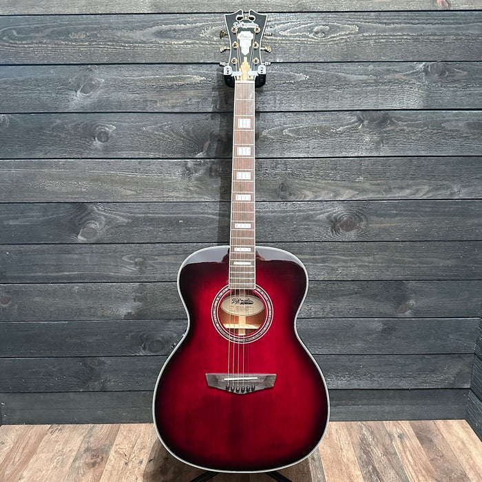 D'Angelico Premier Tammany Orchestra Acoustic-Electric Guitar - Trans Black Cherry Burst