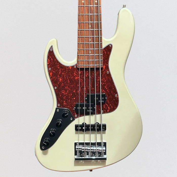 Sadowsky MetroExpress 21 Fret Hybrid PJ 5 String Morado Board Lefthand Electric Bass Guitar - Olympic White