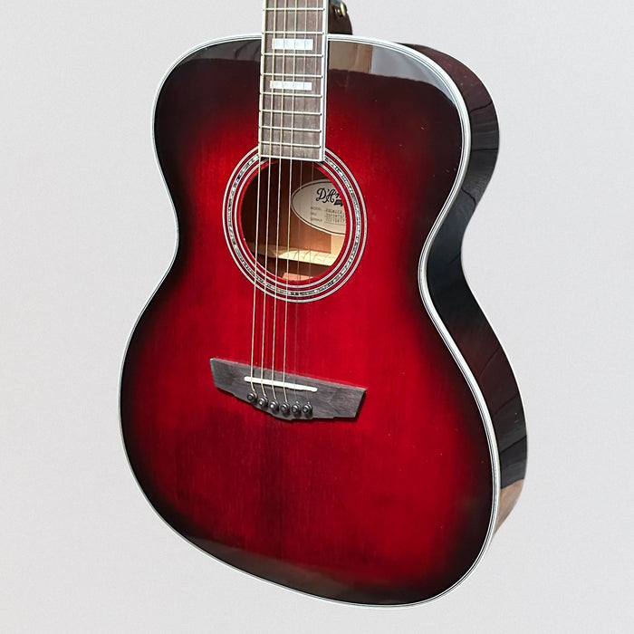 D'Angelico Premier Tammany Orchestra Acoustic-Electric Guitar - Trans Black Cherry Burst