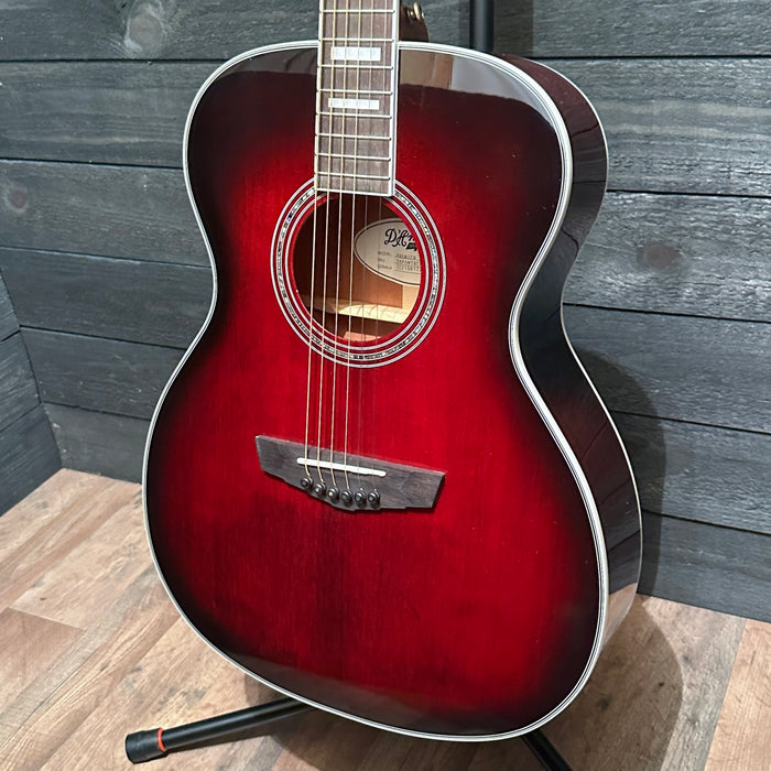 D'Angelico Premier Tammany Orchestra Acoustic-Electric Guitar - Trans Black Cherry Burst