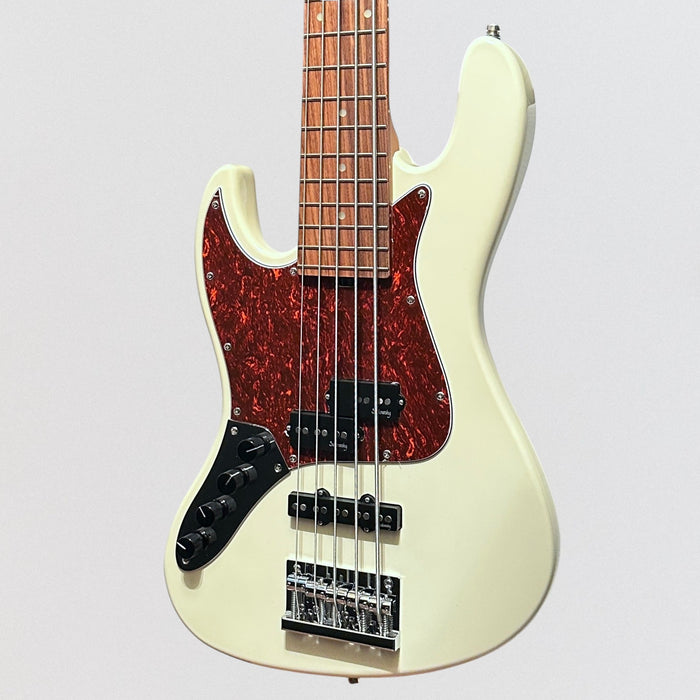 Sadowsky MetroExpress 21 Fret Hybrid PJ 5 String Morado Board Lefthand Electric Bass Guitar - Olympic White