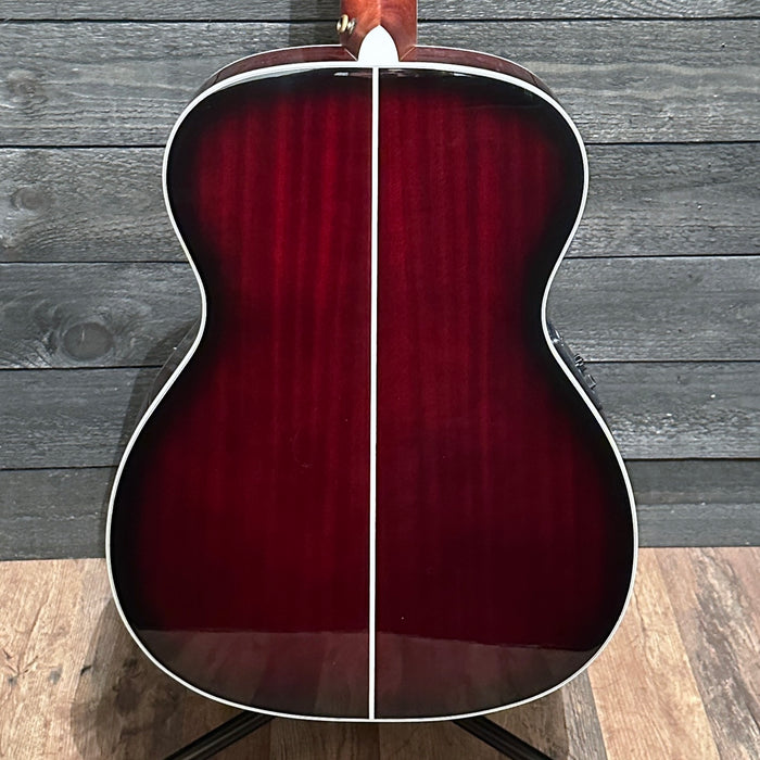 D'Angelico Premier Tammany Orchestra Acoustic-Electric Guitar - Trans Black Cherry Burst