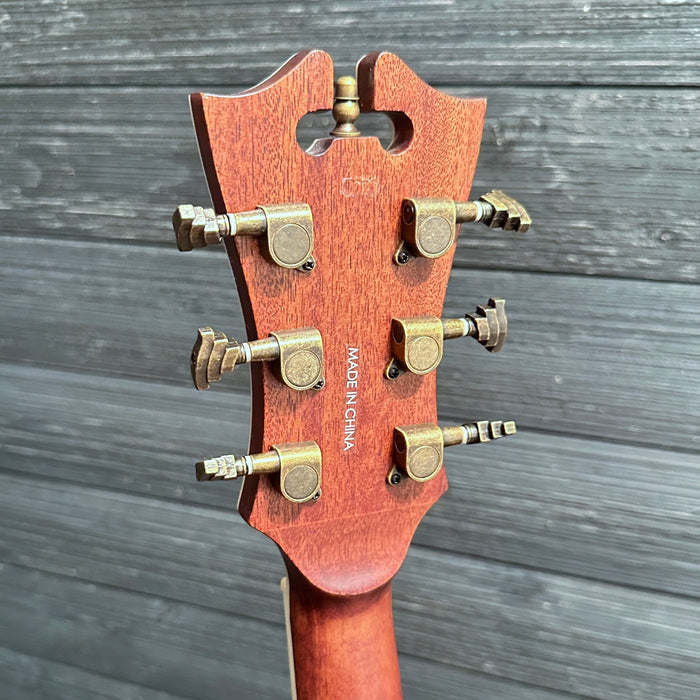 D'Angelico Premier Tammany Orchestra Acoustic-Electric Guitar - Trans Black Cherry Burst