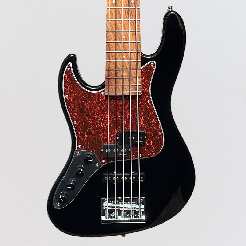 Sadowsky MetroExpress 21 Fret Hybrid PJ 5 String Morado Board Lefthand Electric Bass Guitar - Black