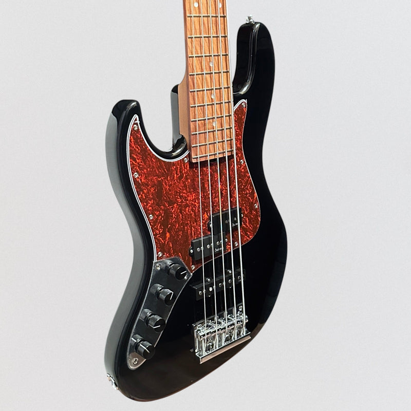 Sadowsky MetroExpress 21 Fret Hybrid PJ 5 String Morado Board Lefthand Electric Bass Guitar - Black