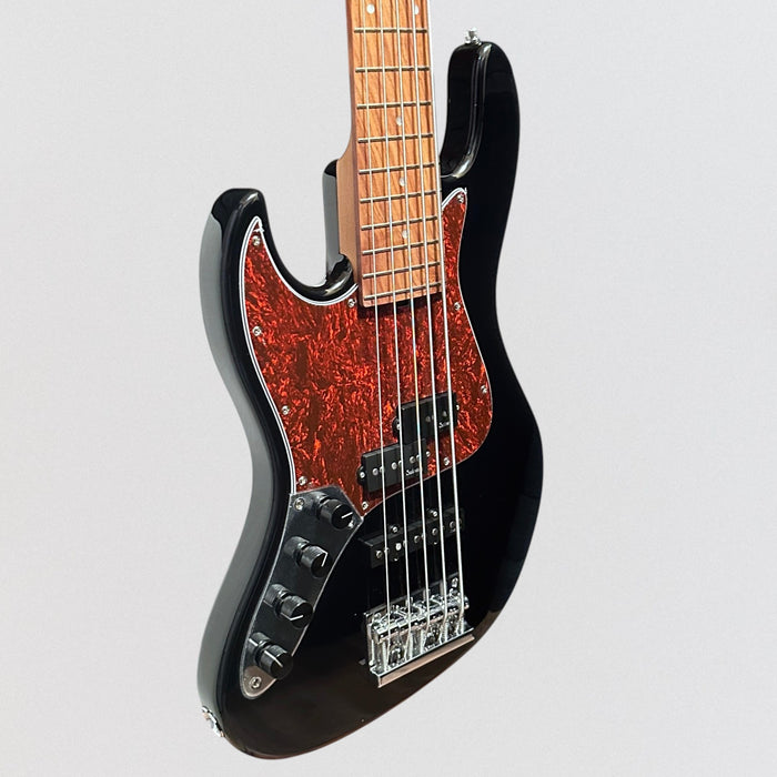 Sadowsky MetroExpress 21 Fret Hybrid PJ 5 String Morado Board Lefthand Electric Bass Guitar - Black