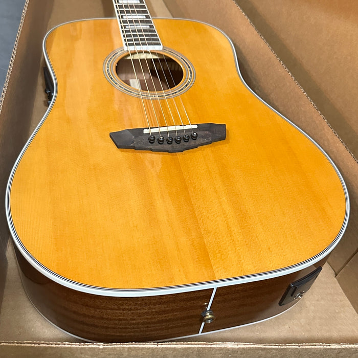 D'Angelico Premier Series Lexington Dreadnought Acoustic-Electric Guitar - Vintage Natural