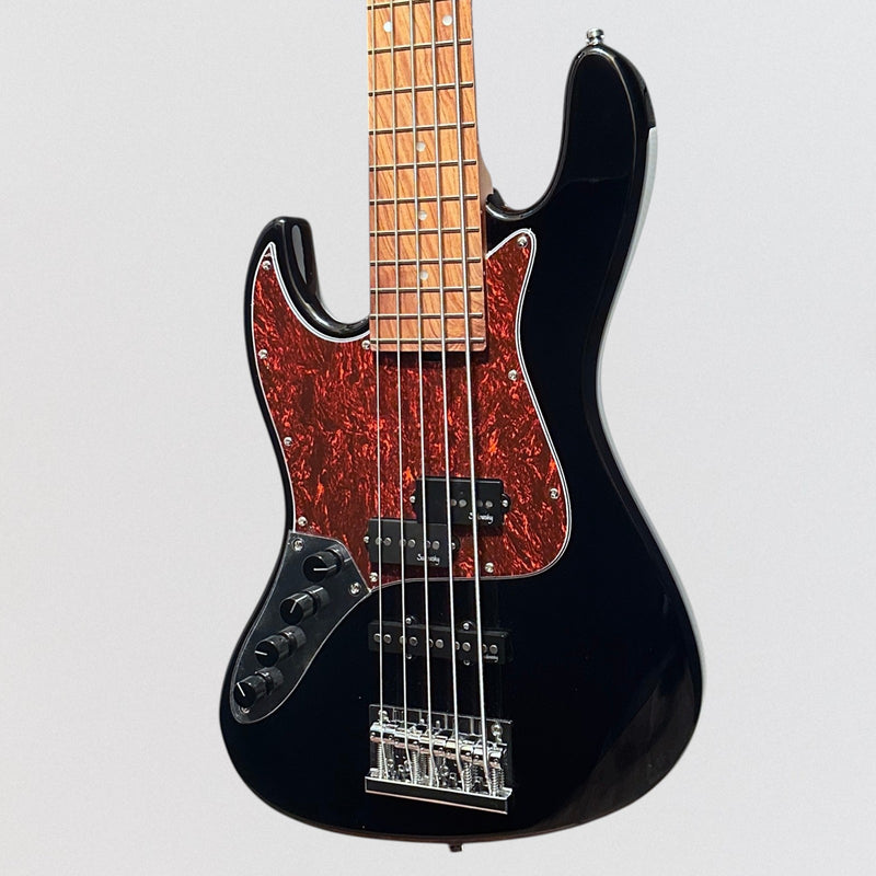 Sadowsky MetroExpress 21 Fret Hybrid PJ 5 String Morado Board Lefthand Electric Bass Guitar - Black